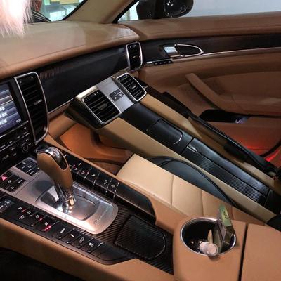 Carbon Fiber Gear Panel Stickers for 10-16 Panamera Interior Decoration