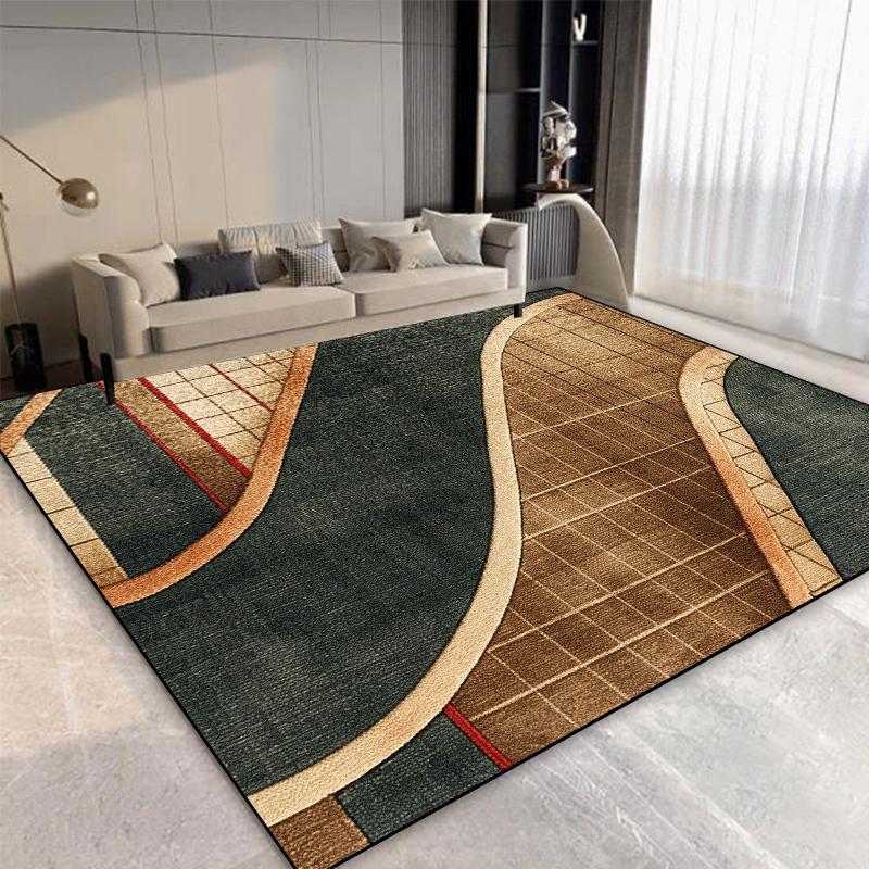 Nordic Geometric Style Carpet for Living Room Modern Decor Bedroom Bedside Washable Large Rug Study Doorway  Foldable Floor Mat