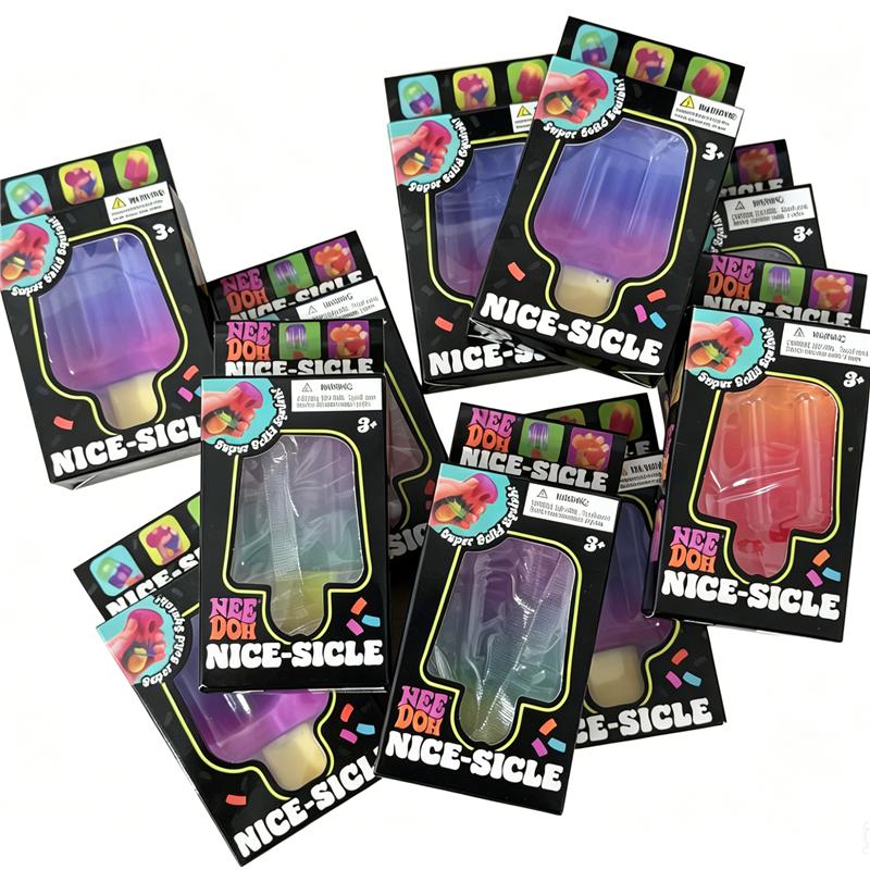 Needoh Nice Cream Cone Nice-Sicle Sensory Toy Safety Non-Toxic Adhd Fidget Toy Carry Emotions With Soothe Relieve Tension