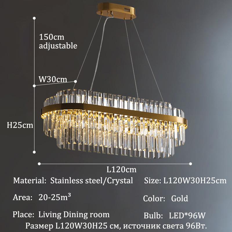 French luxury crystal chandelier Nordic modern home lighting living room LED chandelier room decoration indoor ceiling light