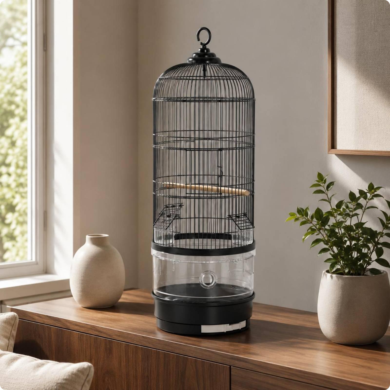 Round Bird Enclosure Decorative Large Parrot