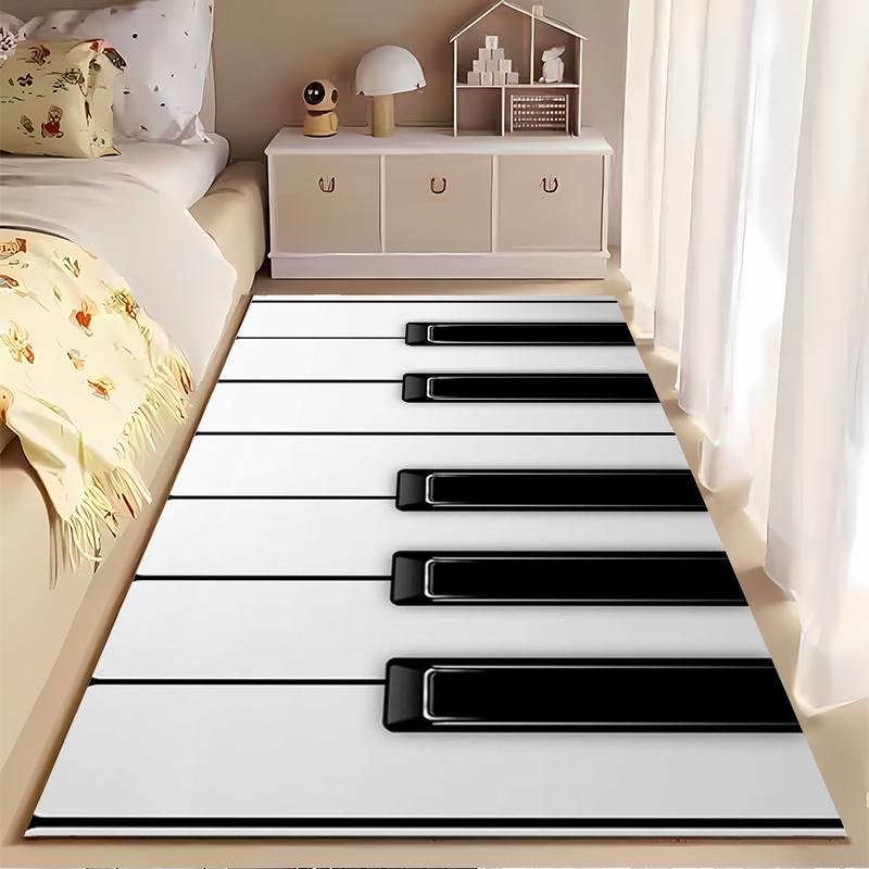 Moderner Klaviertastatur-Druckteppich für Wohnzimmer Heimdekoration Geeignet für den Einsatz als Anti-Rutsch-Matte für Wohnzimmer Schlafzimmer Sofas
