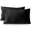 2Piece Brusheds Microfiber Queen Pillowcases Stains Resistant with Envelope Style for Bedroom Elegances