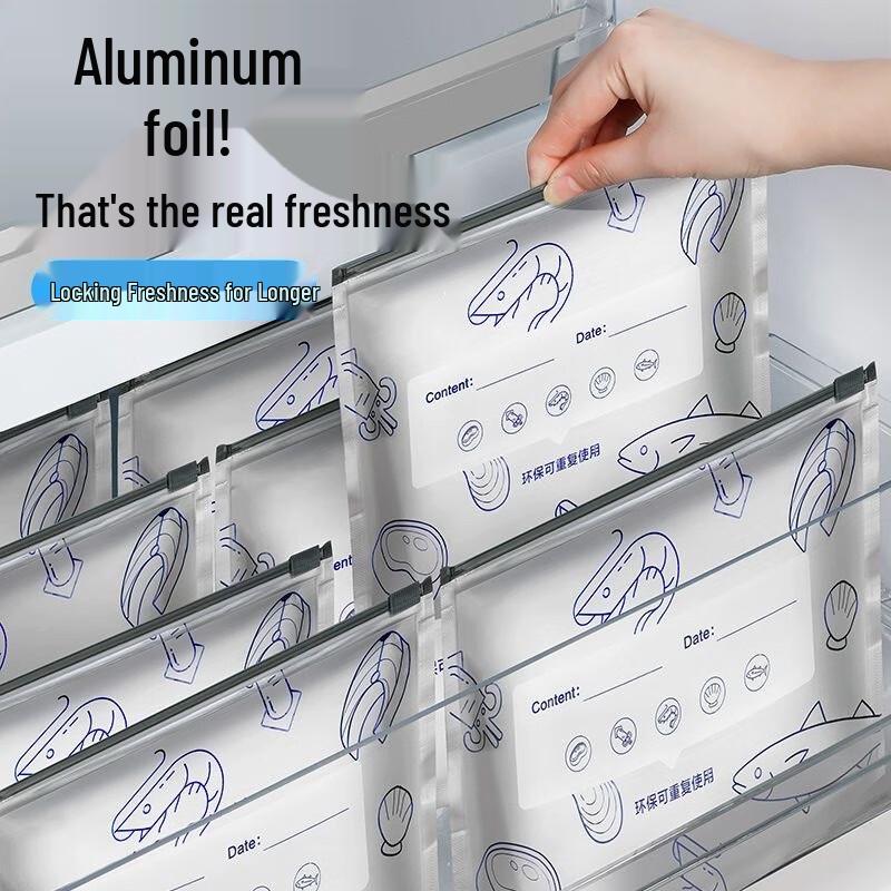 ZISIZ Food Storage Aluminum Foil Vacuum Sealer Bags