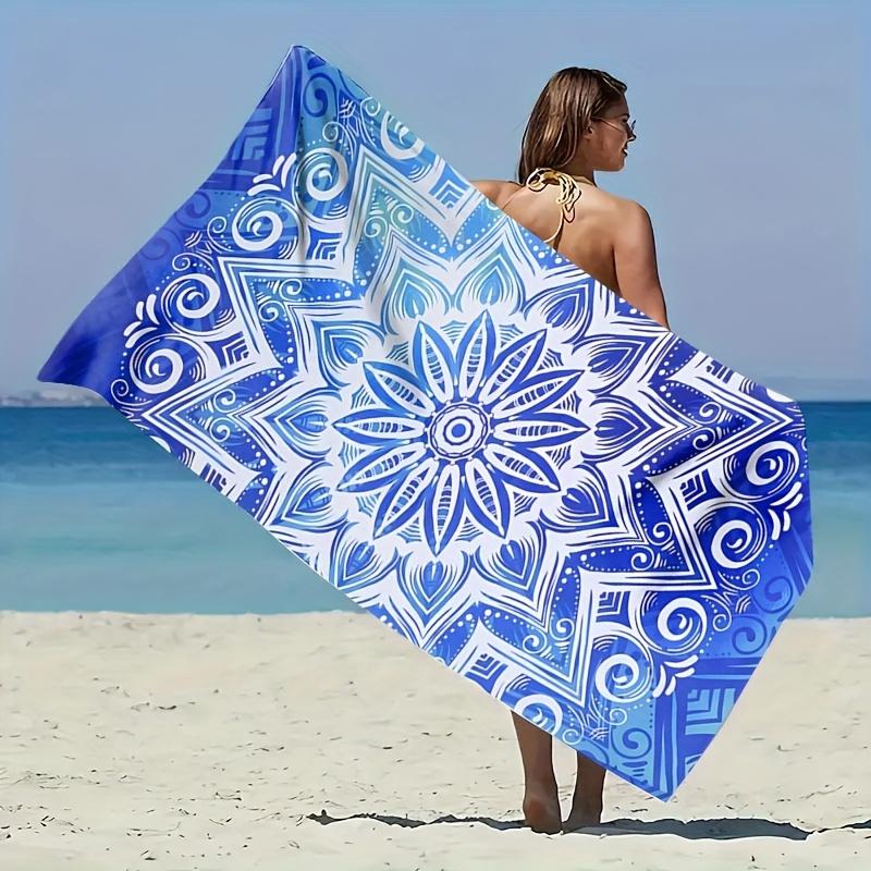 1pc Bohemian Pattern Beach Towel, Suitable for Seaside, Swimming Pool, Bathroom, Yoga Fitness Multi-Purpose Beach Towel