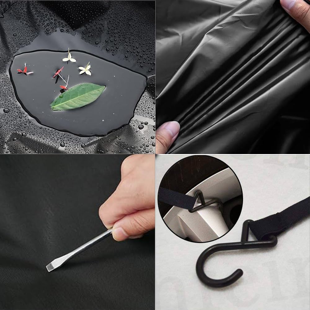 Konnfeir Half Car Body 210D Polyester Fabric with Lightweight Cotton Lining Cover, Cover, (Hatchback)