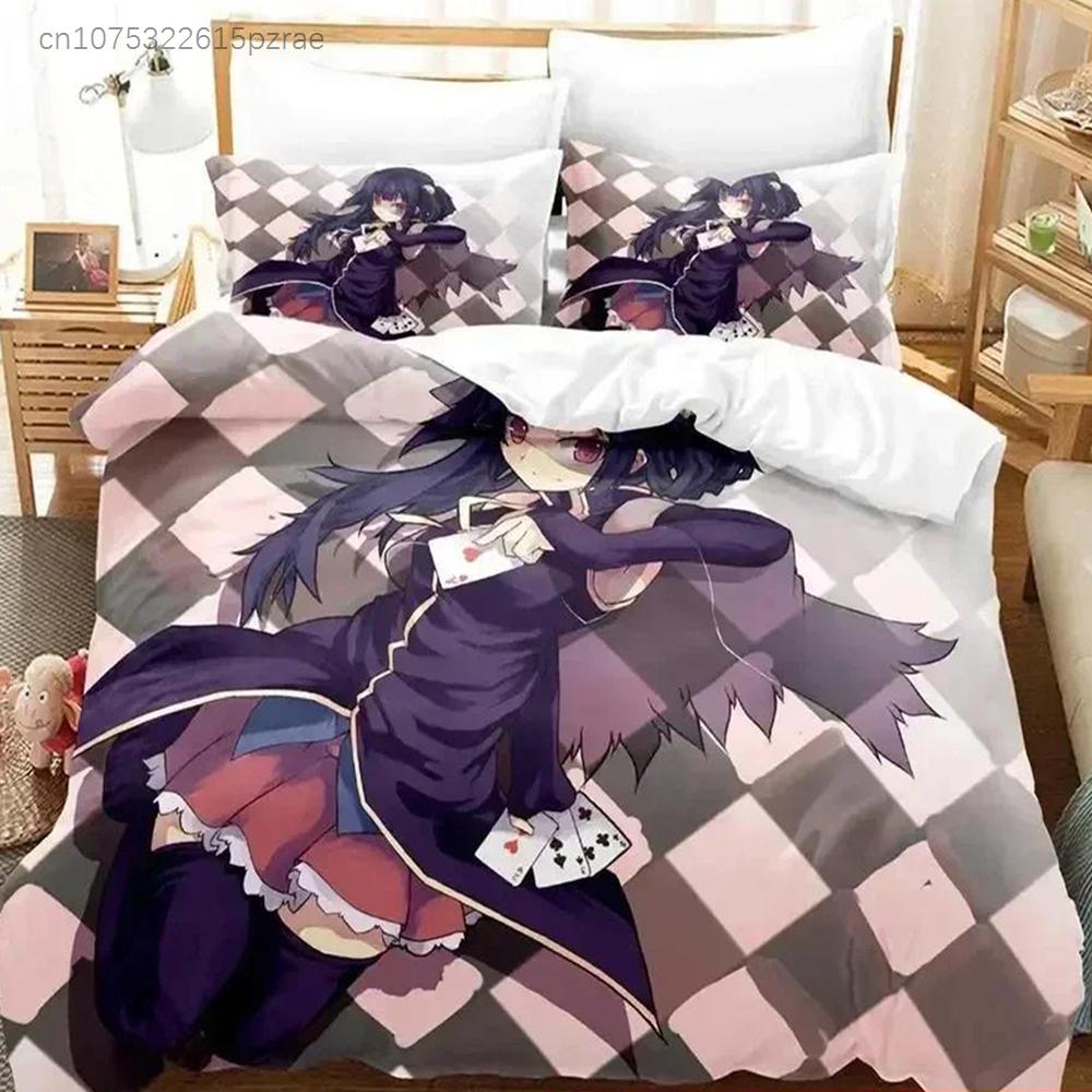 Top 3D Anime No Game No Life Bedding Set Printed Bed Set With Pillowcase Bed Duvet Cover Soft Queen King Size Bedclothes Home