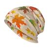 Colorful Maple Leaf Knitted Cap Closed Chemotherapy Knitted Cap Loose Hanging Skull Cap Universal Headwear for Cancer Patients