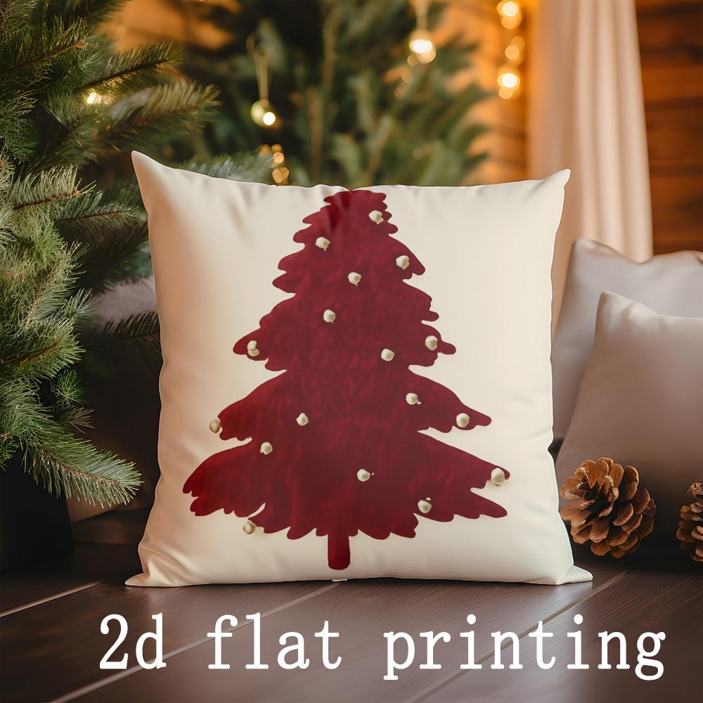 Home Decor Christmas-Themed Pillow Covers Design Suitable For Sofa Bedroom Car Pillow Cover Cushion Rectangular Back Cushion