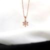 Snowflake Zircon Light Luxury Elegant Temperament Versatile Necklace for Women Korean Style Collarbone Chain