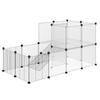 Enclosure for Small Animals DIY Design Modular Cage for Guinea Pigs Rabbits Chinchillas Small Pets 27 Panels Black