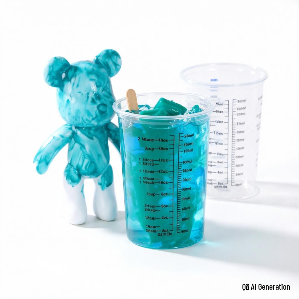 

600ml Disposable Clear Plastic Mixing Measuring Cup for Paint and Resin 20 oz прозрачный