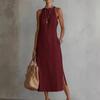 Polyester A Line Sleeveless Dress For Summer Vacation Casual Wear