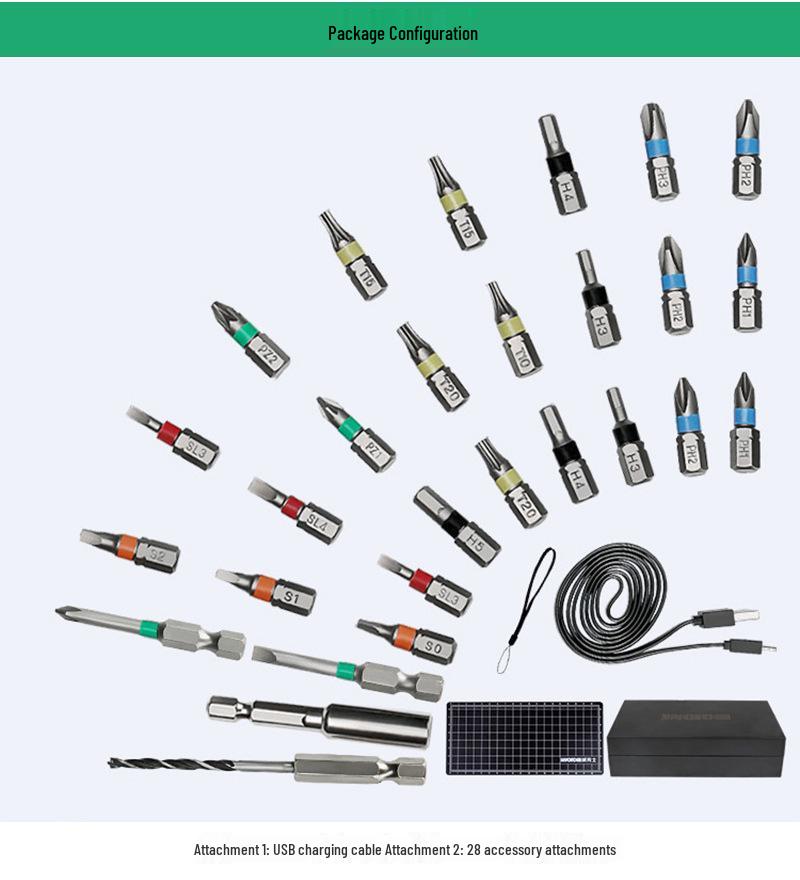 Worx WX240 Rechargeable Mini Electric Screwdriver - Multifunctional Household Tool