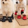 4Pcs Breathable Pet Boots Soft Sole Small Dog Shoes Adjustable Non-Slip Dog Boots  Outdoor Travel