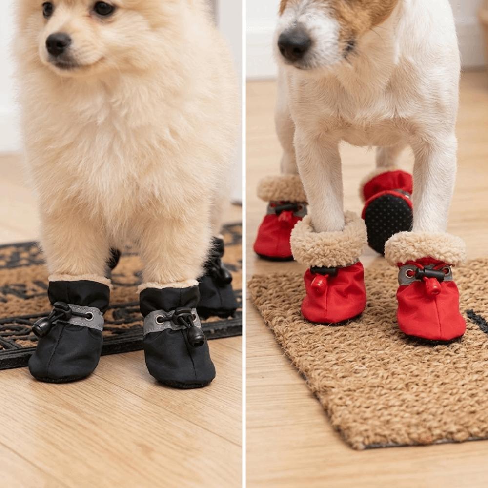 4Pcs Breathable Pet Boots Soft Sole Small Dog Shoes Adjustable Non-Slip Dog Boots  Outdoor Travel