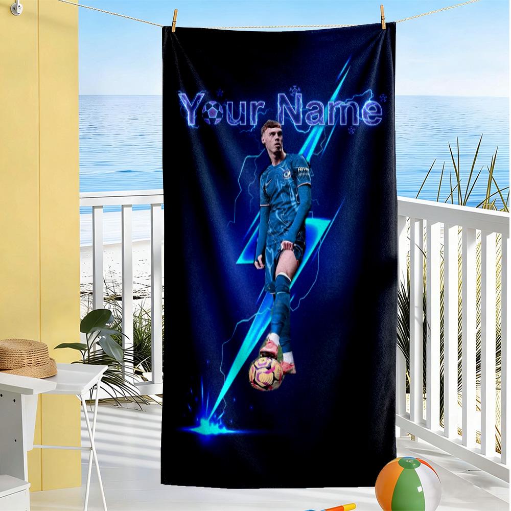 Chelsea Fc Football Player Personalized Name Beach Towel Super Soft & Absorbent
