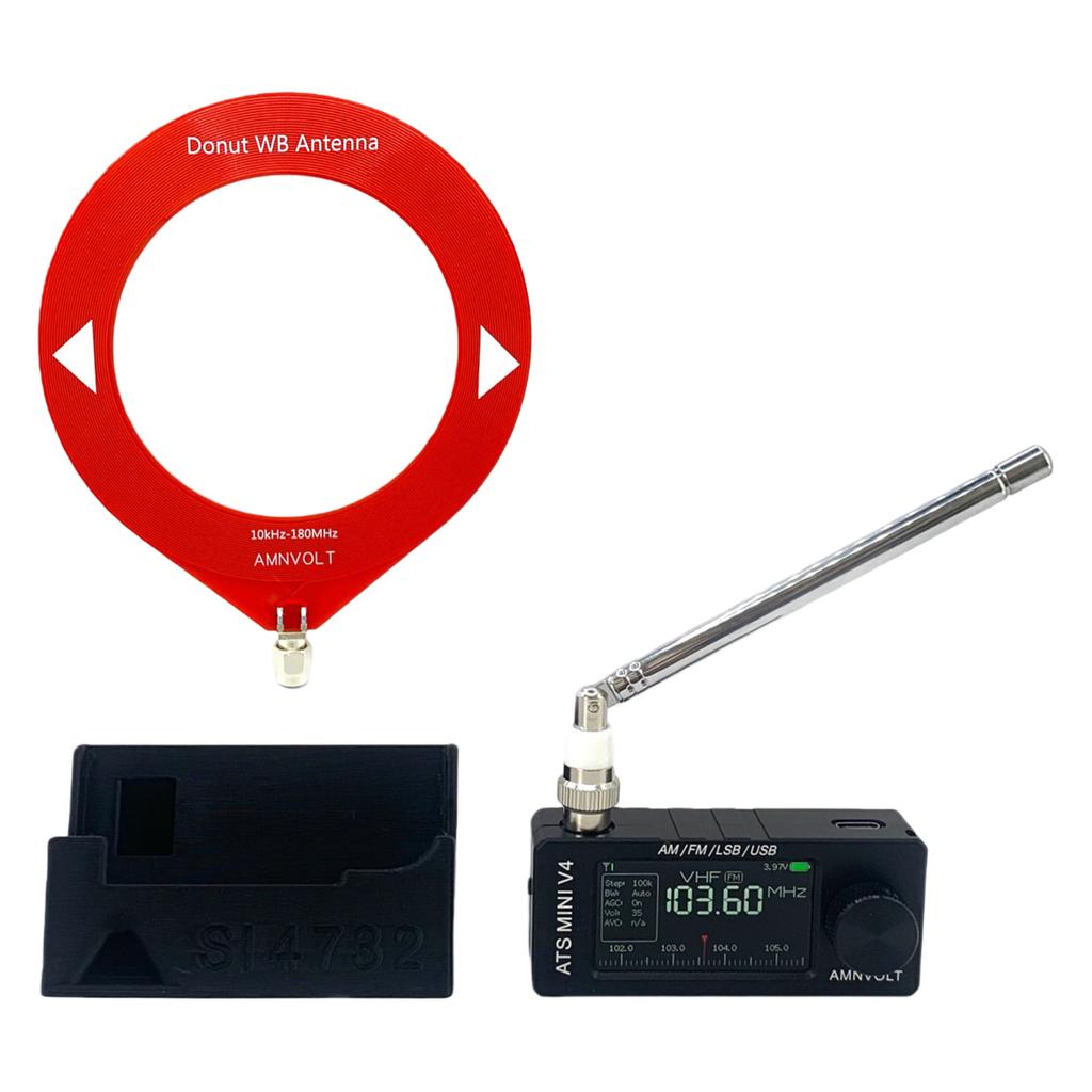 AMNVOLT V4 ATS MINI SI4732 Radio ALL Band DSP Radio FM AM SSB LSB USB Receiver, built-in Hi-Z Headphone Amplifier Circuit