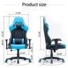 Office Chairs Gaming Chair Ergonomic Racing 165 Reclining Seat 3D Armrest Footrest Black White