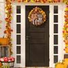 Whaline Hello Fall Wooden Hanging Sign Maple Tree Front Door Sign Autumn Thanksgiving Welcome Sign for Harvest Indoor Outdoor Home Porch Wall Decor