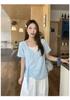 Summer 2026 Plus Size Women's Two-Piece Look Ripped Short Sleeve Slimming T-Shirt