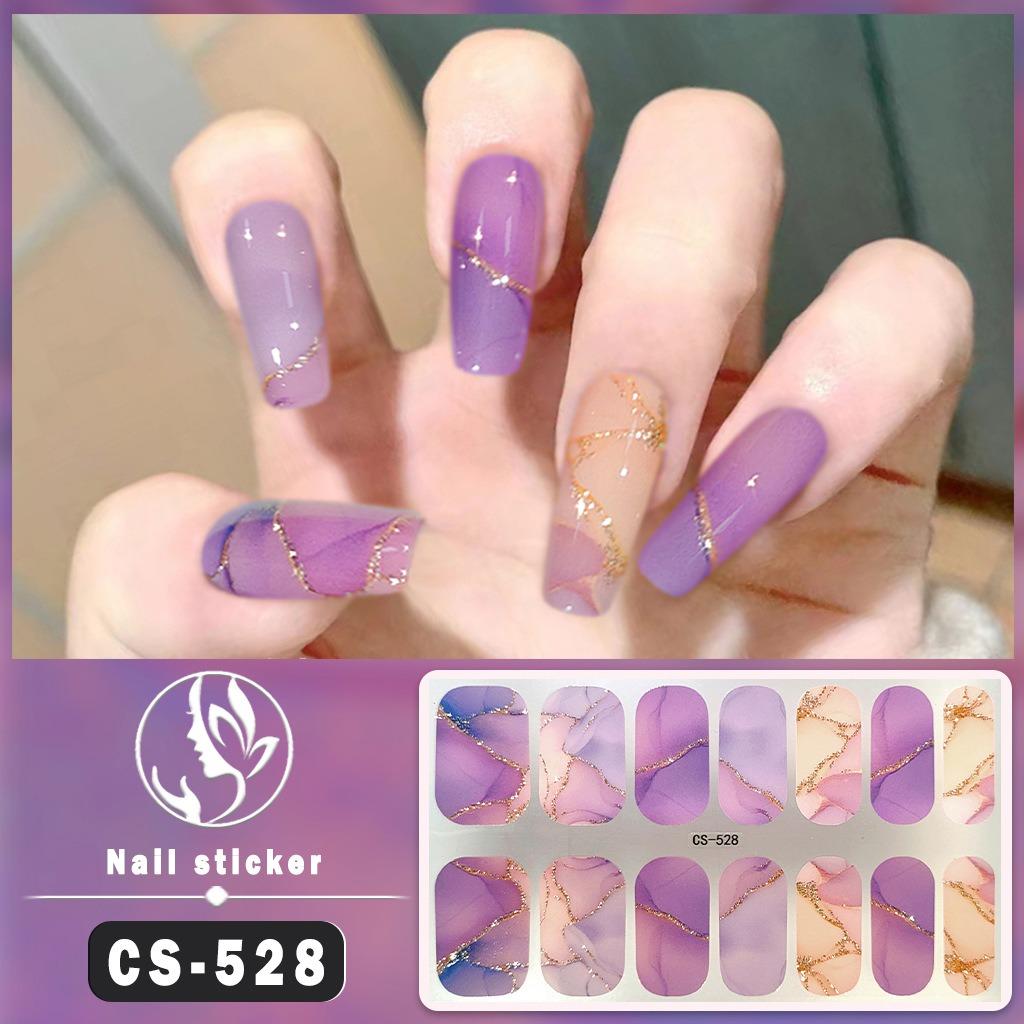 New Series of Waterproof Nail Stickers Made From Soak-free Gel Polish, Full Coverage, Solid Colour, with Iridescent Effect, Nail Paper, Nail Patch