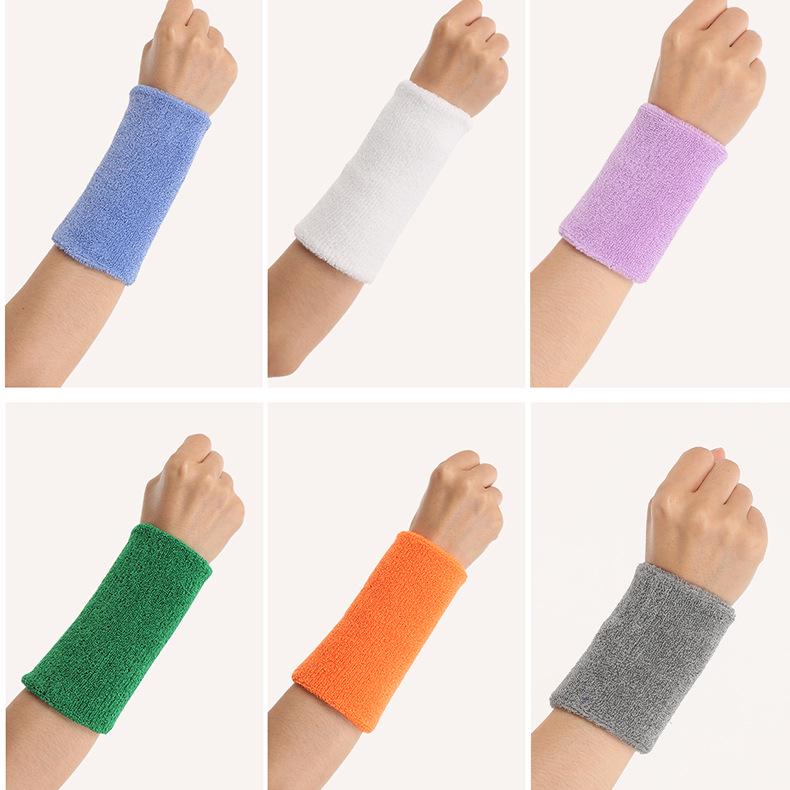 High Elasticity Unisex Basketball Sweat Absorbing Wristband White 8x8