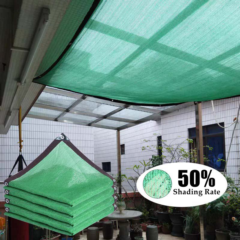 Green Anti-UV HDPE Sunhade Net Succulent Plant Sun Shade Sail Outdoor Swimming Pool Cover Garden Shade Net Shading Rate 50~55%