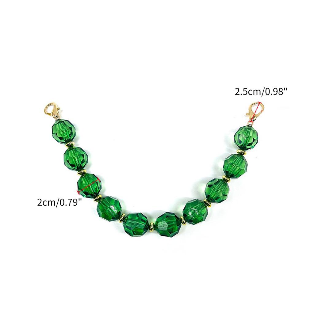 Handbag Chain Bag Strap Replacement Clutches Translucent Bead Chains 29cm Straps DIY Purse Handicraft Bags Accessories