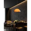 Vintage Brown Pendant Lamp Bauhaus Orange Pendant Light French Retro Dining Table Hanging Lamp Cafe LED Adjustable Chandelier