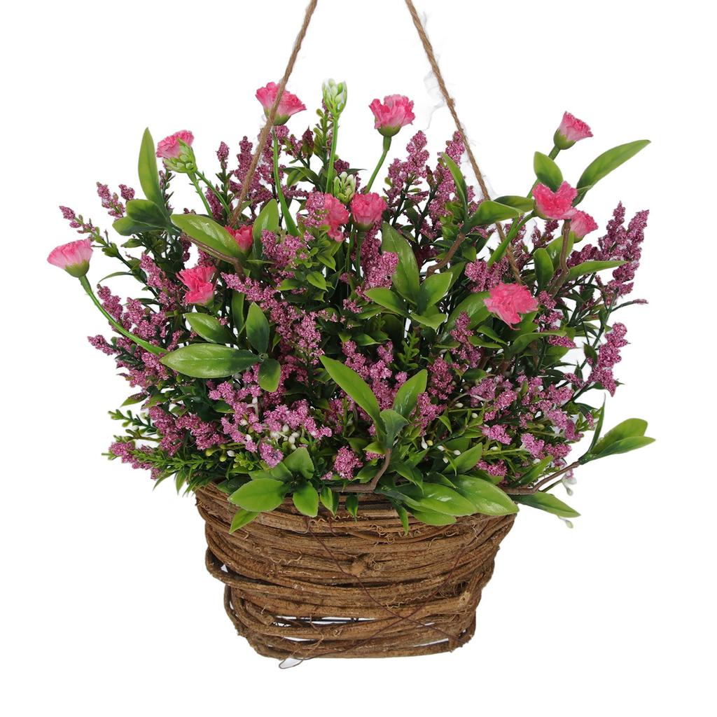 Berry Door Hanger Basket Decorative Wildflower Door Hanging Basket Wreath Exquisite Artificial Flowe