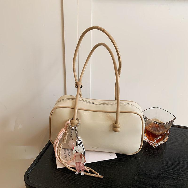 New Fashion Versatile Shoulder Bag Women's Casual Bag Solid Color Tote Bag