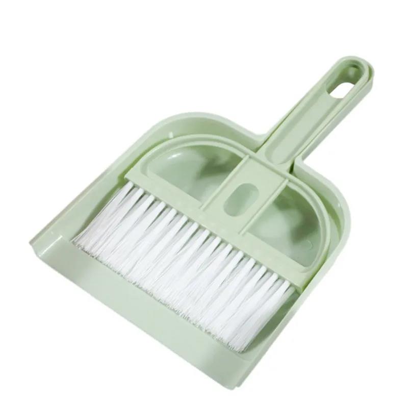 

Модный набор метелка и совок для уборки стола, щетка для стола, железный совок, инструмент для подметания автомобиля и домашних животных, детская метелка, домашнее животное зелёный
