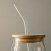 Peach&life Eco-Friendly, Beautiful Straws, Sustainable, Reusable, BPA-Free, Plastic-Free, Stylish Straw (Clear Glass)
