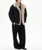Winter 2025 American Retro Black Fur Collar Cotton Jacket
