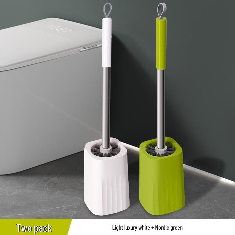 Wall-Mounted Toilet Brush with Long Handle - No Dead Corners, Punch-Free Design for Bathroom Cleaning