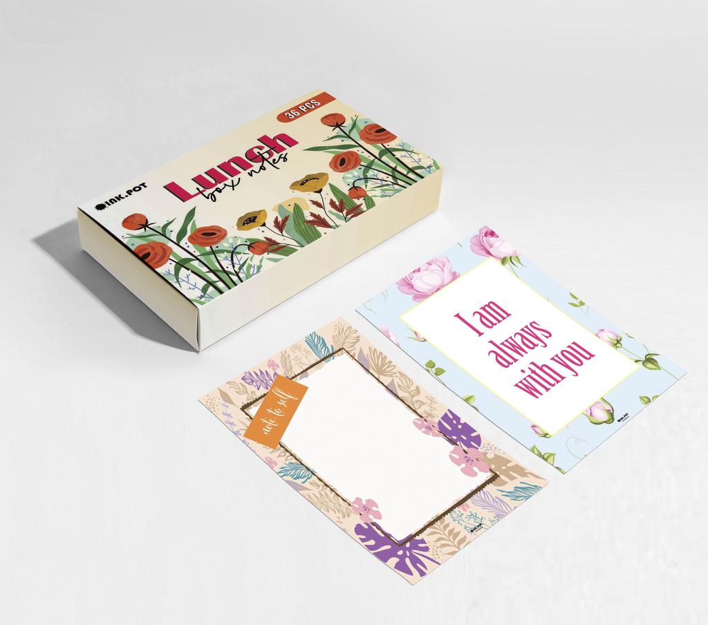 Inkdotpot Lunch Box Notes For Adults Teens, Motivation Inspiration Affirmation Cards, Pack of 36, Unique Assorted Designs (Mermaid