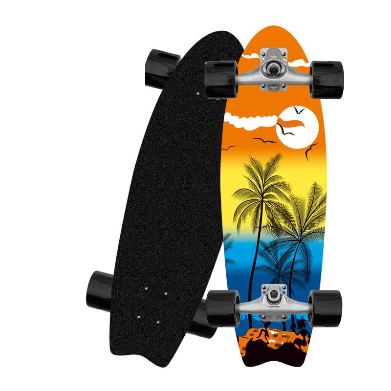 S7 גלשן סקייטבורד יבשתי 815x255x125 מ"מ סקייטבורד גלשן תושבת S7 גלישת גלים גלשן דג סקייטבורדים לונגבורד