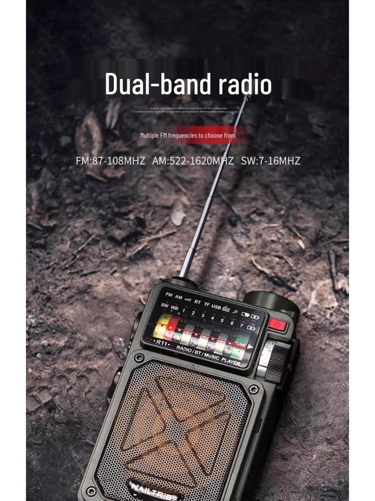 Emergency Solar Hand-Crank Radio and Flashlight for Disaster Preparedness