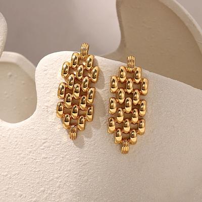 Neue Übertriebene Einfache Hohl Geometrische Metall Ohrringe frauen Kreative Einzigartige Design Tropfen Ohrringe Punk Schmuck