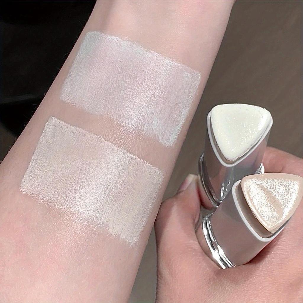 Natural Concealing Hydrating Foundation Stick - Buildable Coverage, Moisturizing Powder Base with Brush Tip Applicator, Brown/White Shades