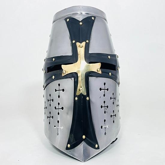 

Средневековый шлем рыцаря-тамплиера Иерусалимский шлем рыцаря Для косплея Шлем Лучший подарок