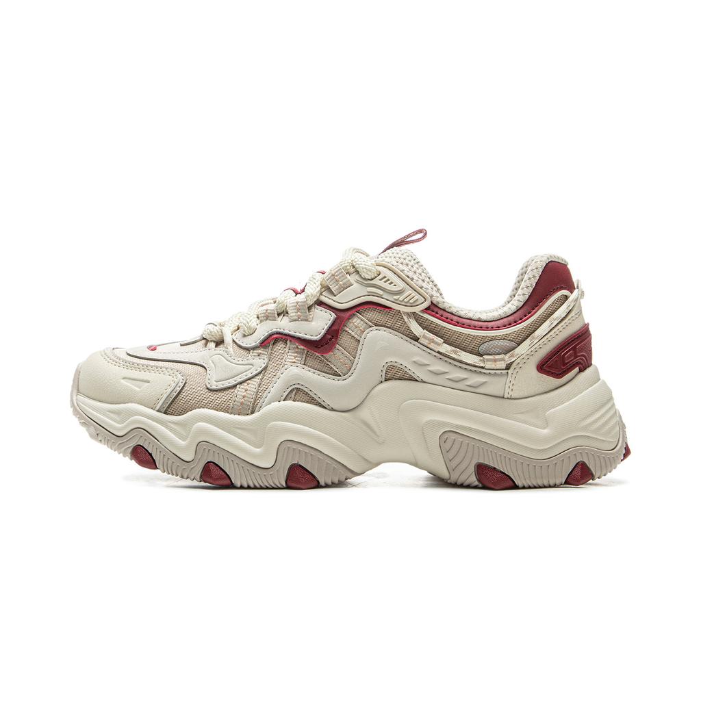 New LiNing Cat's Claw Lite 2 Anti Slip Wear Resistant Low Top Chunky Sneakers Women's Beige AGCV030-4