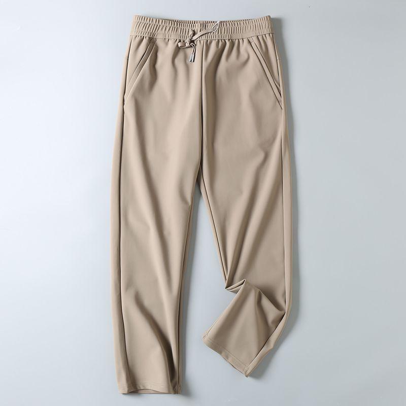 Original Foreign Trade Surplus Stock Outdoor Windproof Graphene Autumn and Winter Warm Elastic Waist Sports Straight-Leg Casual Pants Deep card M Recommendations 47.5-57.5kg