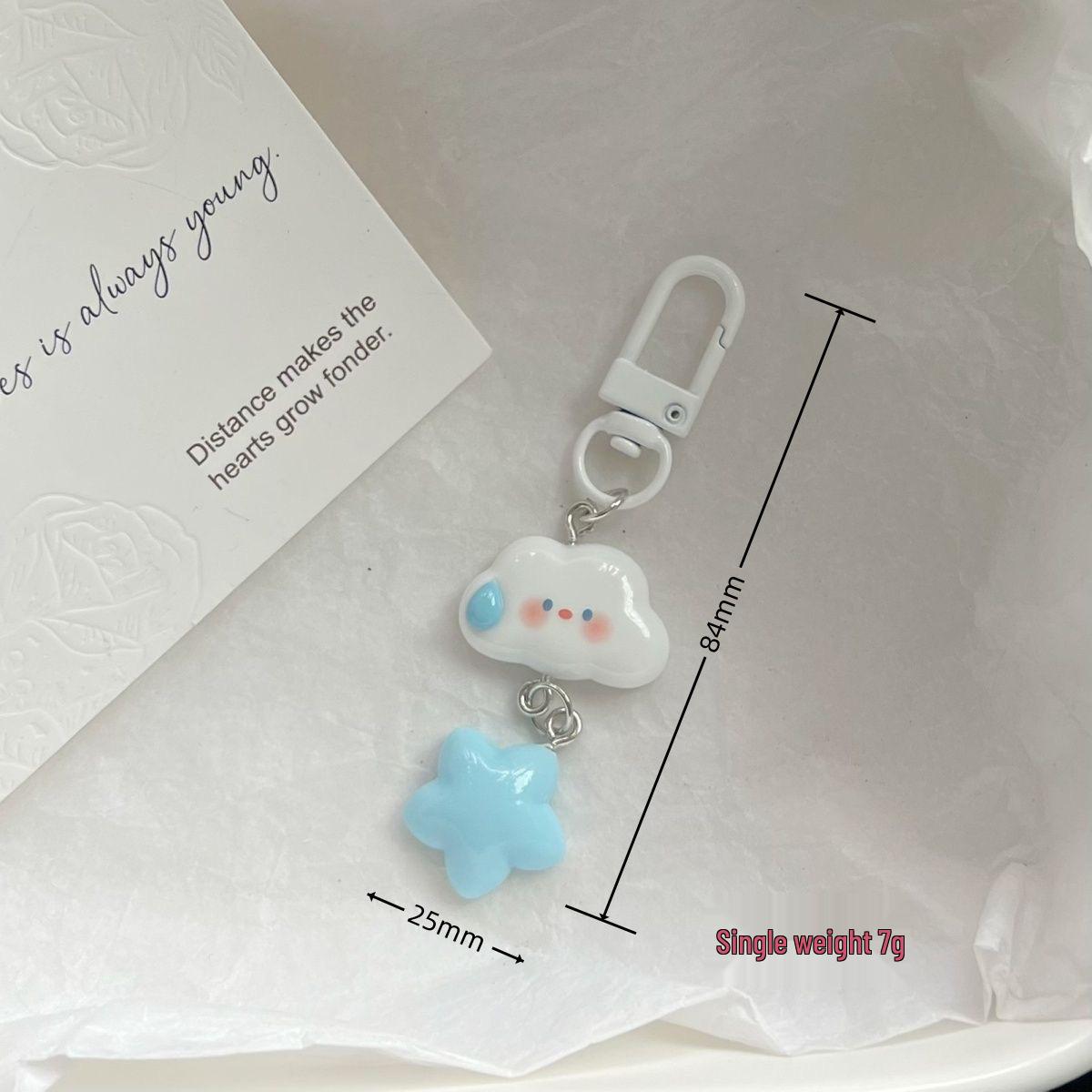 

Милый брелок-подвеска «Безмолвное облако» — забавный и милый подарок для девочек Cloud Keychain