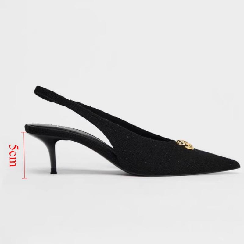 Fashion 2025 Ankle Wrap Women High Heeled Sandals Metal Buckle Decoration Stilettos Luxury Designer Dress Slingbacks Shoes for Lady