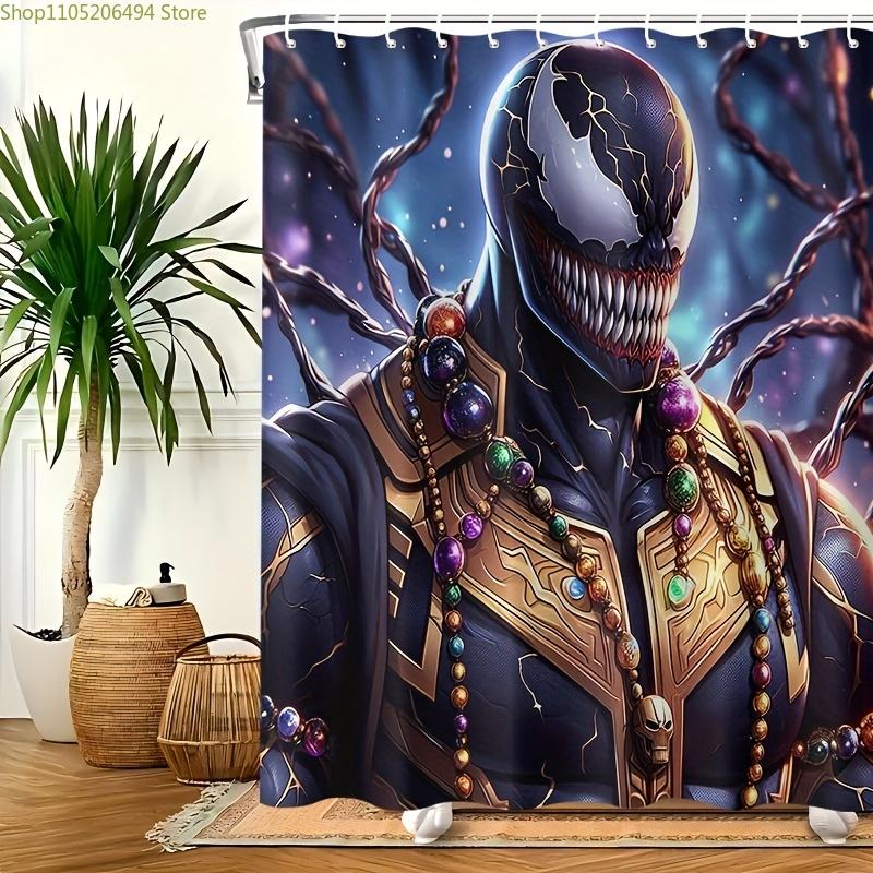 [Authorized]1pc Marvel Venom Bathroom Blockout Shower Curtain Decor, Great Housewarming Gift, Modern Home Decor, Bathroom Show