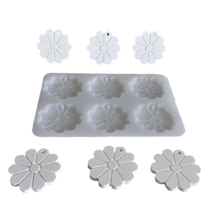 

Reusable Flower Shaped Creations Mold Reusable Silicone Flower Pendant Charm Mold For Home Baking And Art Activities 1