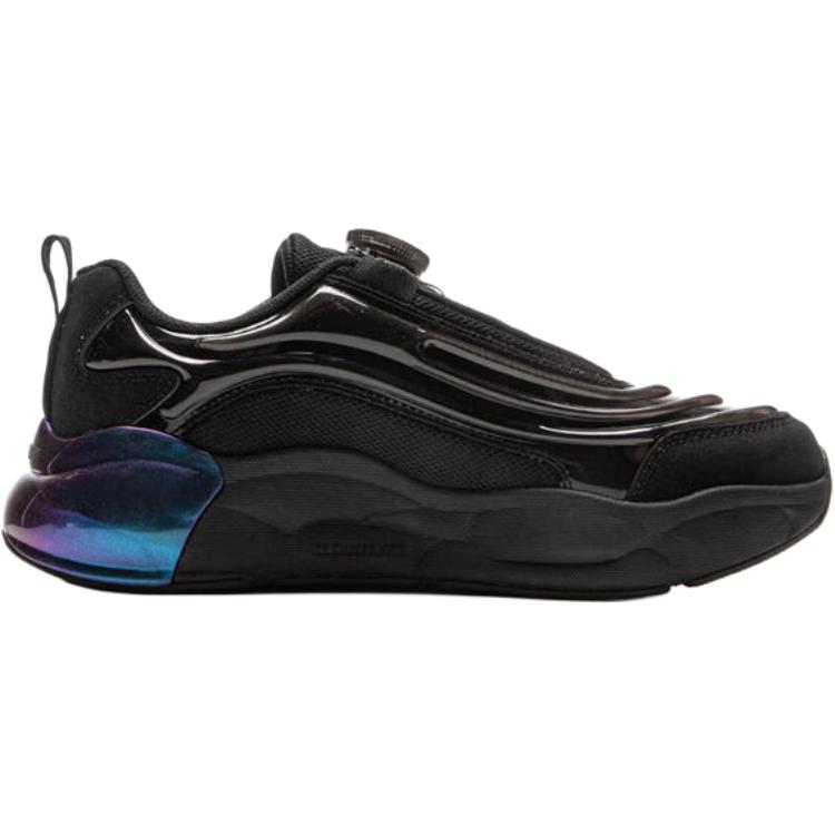 Li Ning Kids Sports Lifestyle Series Comfortable Versatile Shock Absorbing Durable Low Top Kids Running Shoes Men Running Shoes Black YKCV012-1