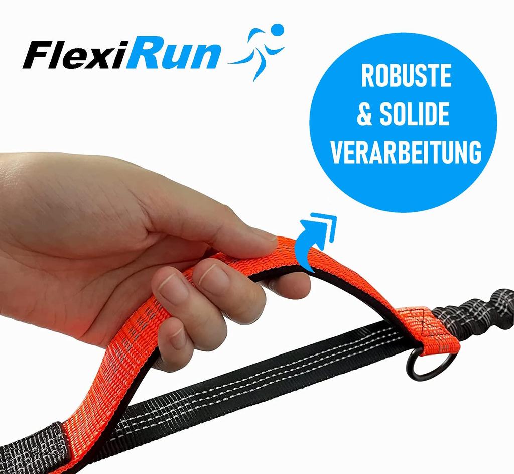 FlexiRun Bežecké vodítko s brušným pásom Vodítko pre psa Bežecké vodítko Vodítko na bicykel elastické